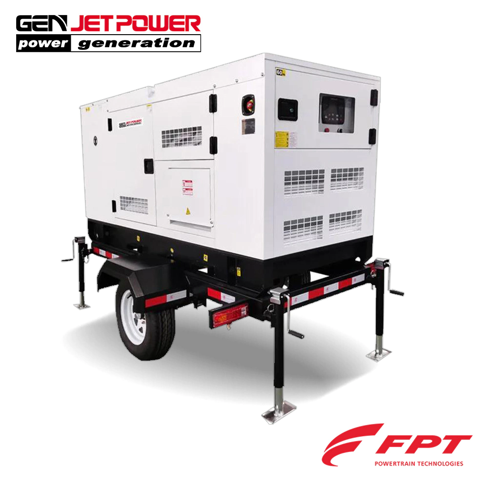 FPT Trailer Type Water Cooled Super Silent Diesel Generator with Wheels